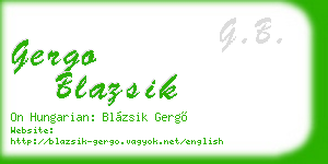 gergo blazsik business card
